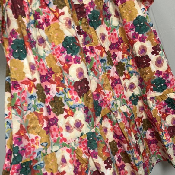 NWT Entro Floral Ruffle Sleeve Dress Large - Picture 7 of 10